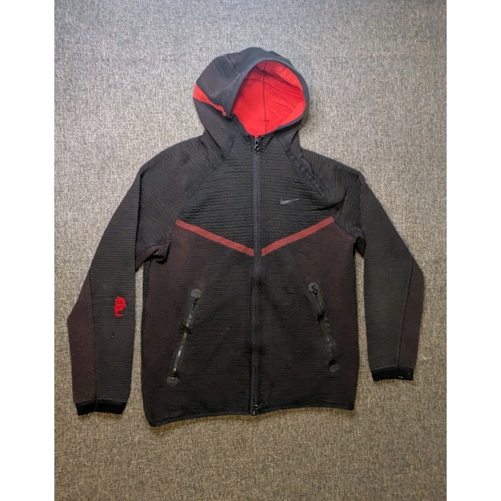 Nike Men's Hoodie Therma Multicolor Distressed Full Zip Up Sweatshirt Medium